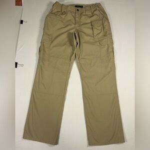 511 5.11 Tactical Pants Womens 8 Khaki Taclite Pro Ripstop Cargo Canvas Utility